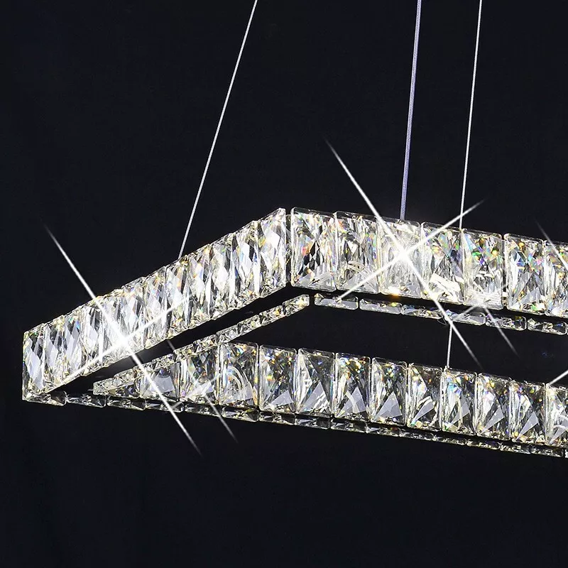 fancy modern 2-tier -square shape chandelier