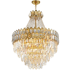 Flush crystal 100 cm chandelier-Deluxe