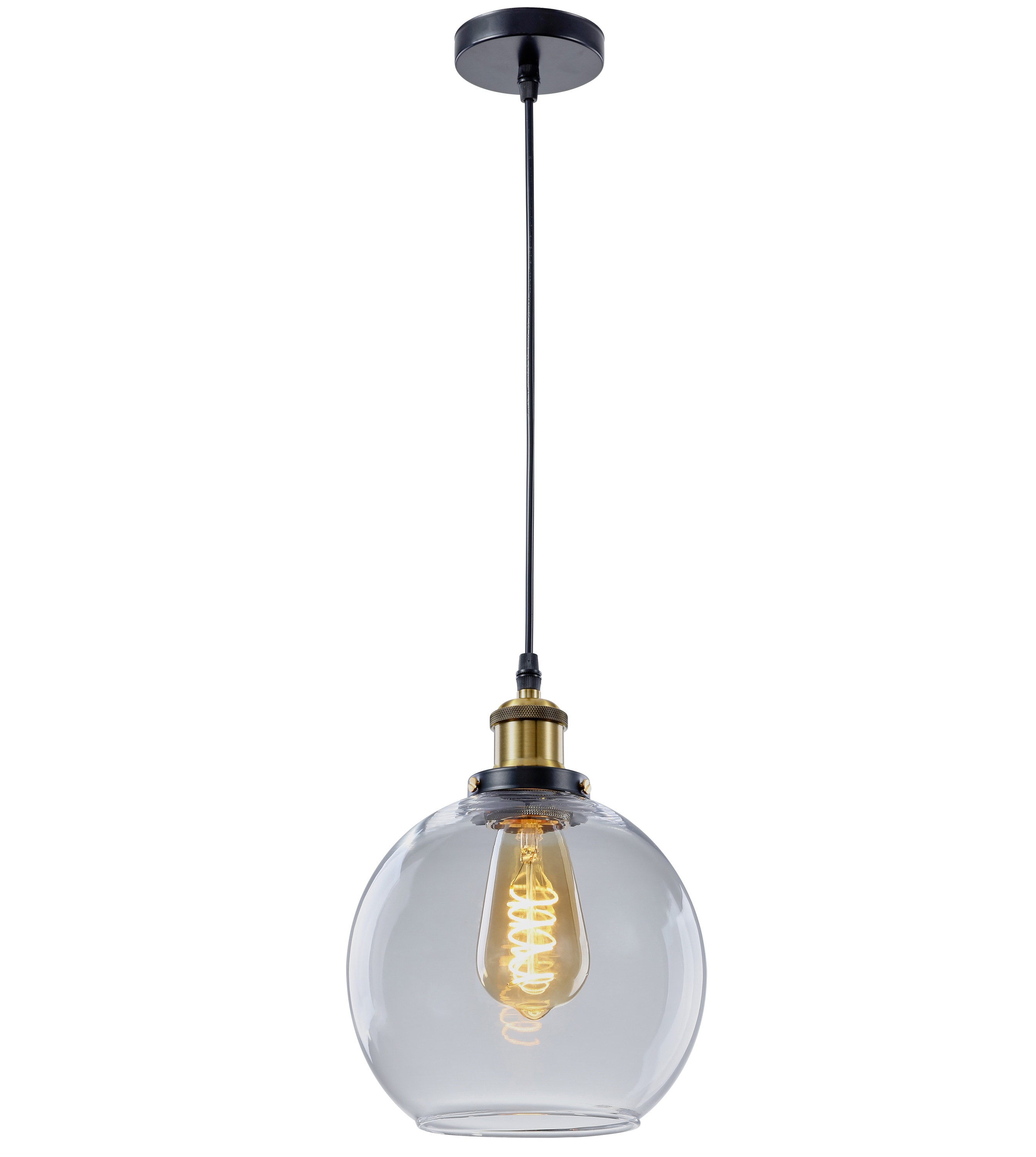 Variant - smokey  glass pendant light-Clear