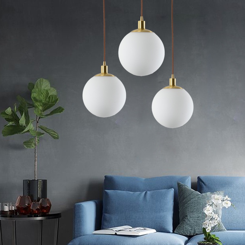 Sphere ceramic pendant light