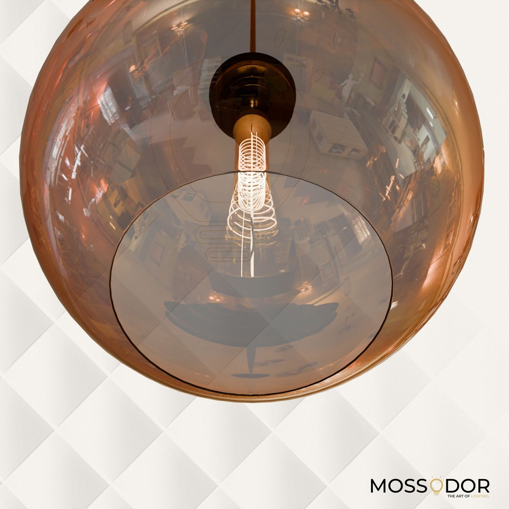 Zeroni-Clear Glass Globe-Pendant Light