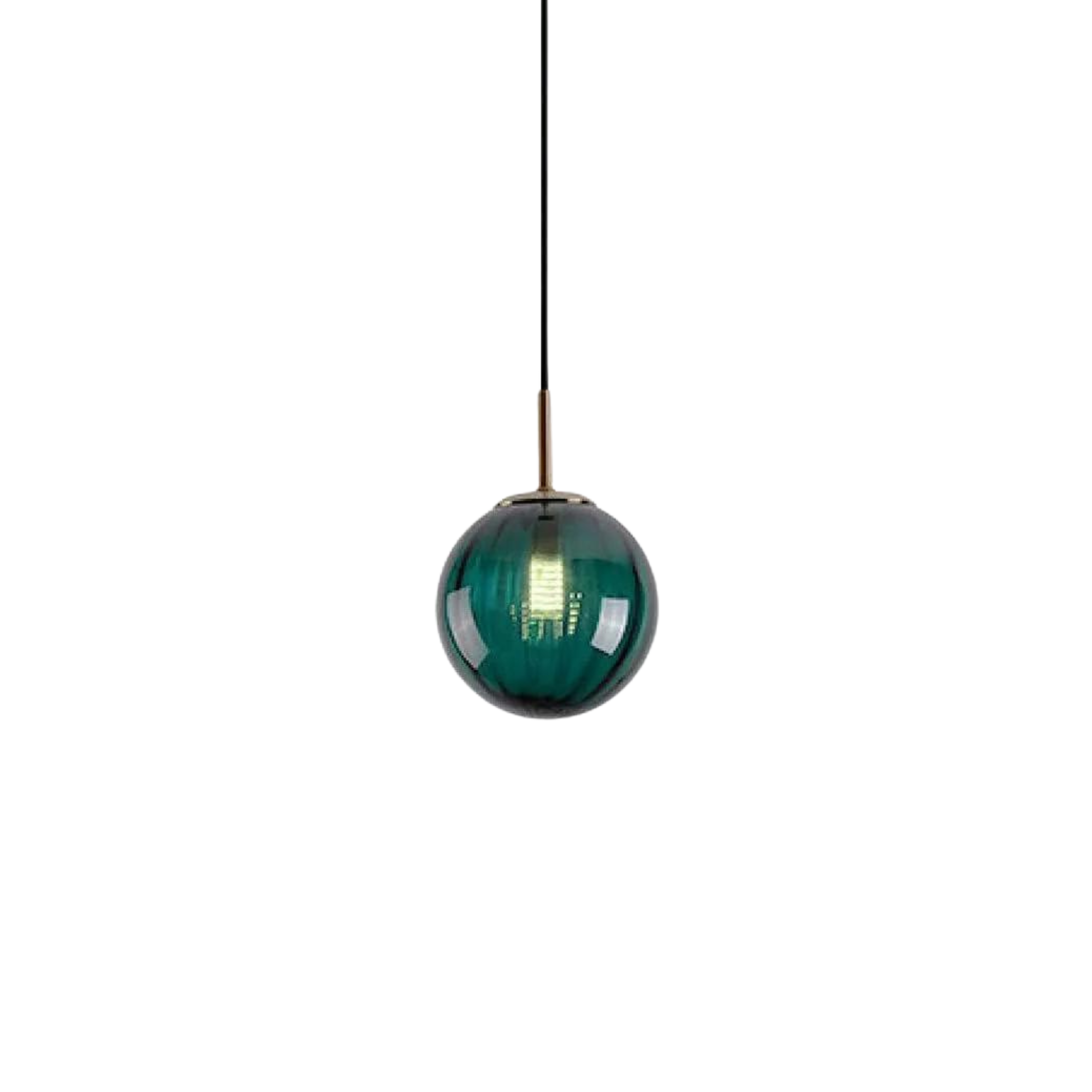 Coloured Glass Ball Green-Pendant Light