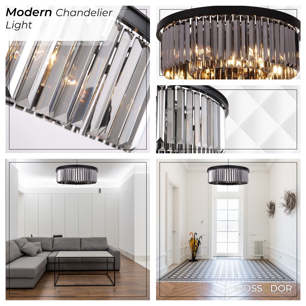 Modern large crystal-55cm chandelier