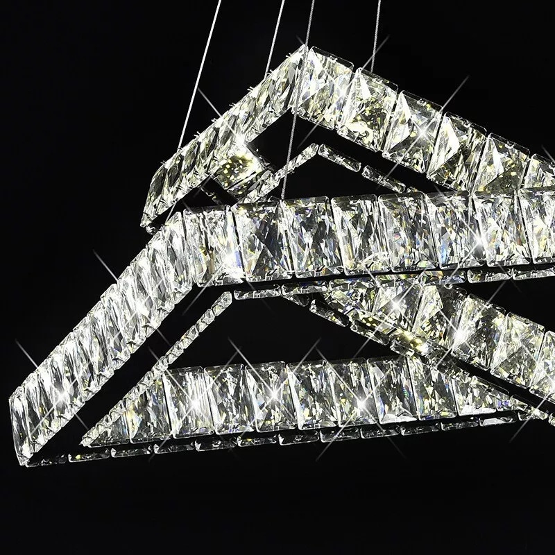 fancy modern 2-tier -square shape chandelier