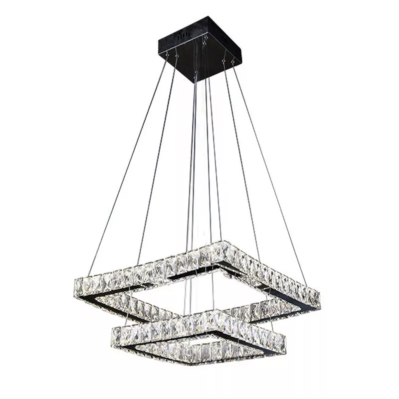 fancy modern 2-tier -square shape chandelier