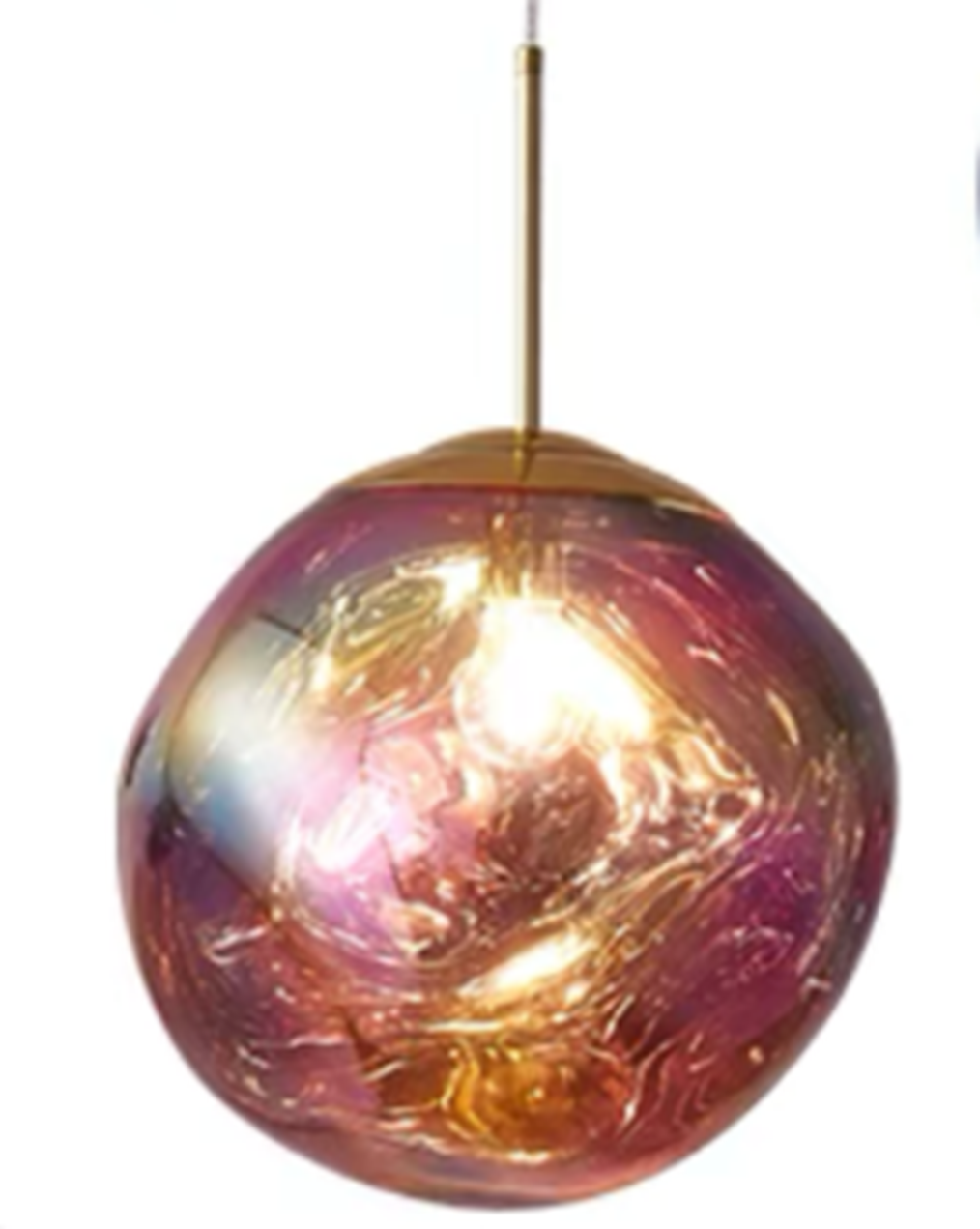 Glass 20cm ball-pendant light