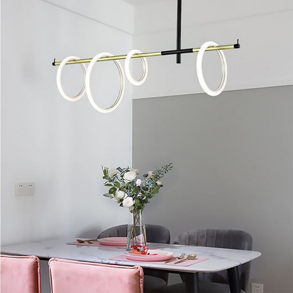 Cosima-Minimalistic Black  led chandelier-90cm