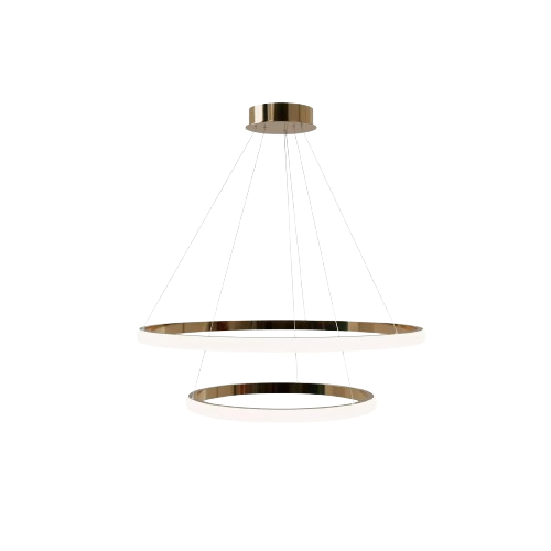 Double Ring Modern Led chandelier-Gold