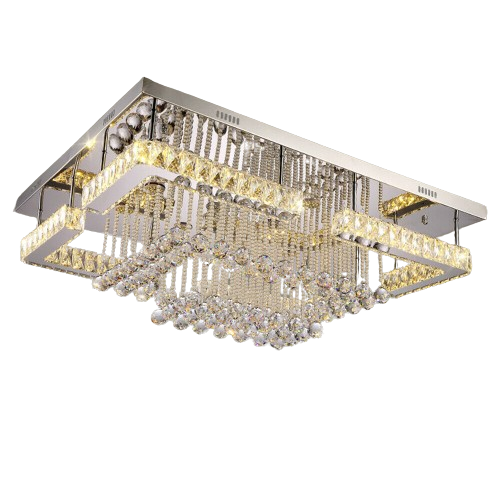 k9 crystal flush mount rectangle chandelier-