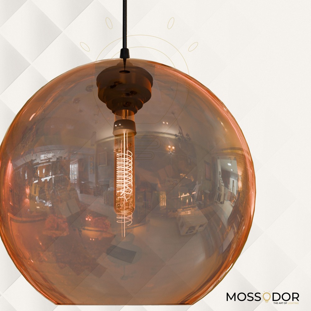 Zeroni-Clear Glass Globe-Pendant Light