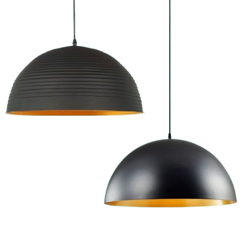 Black Dome 30cm-Pendant Light