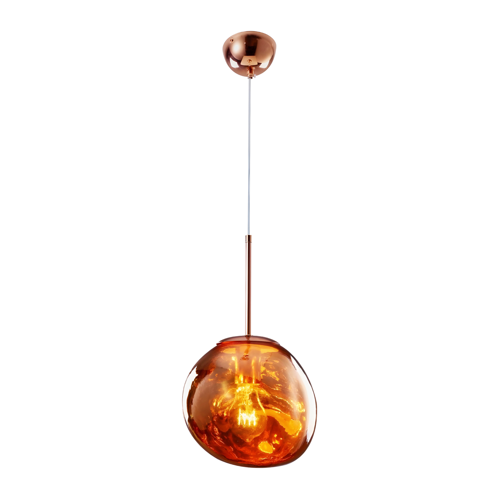 Glass 20cm ball-pendant light