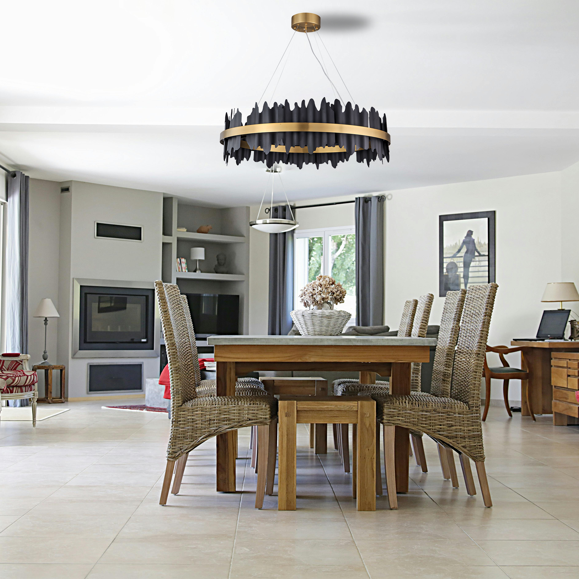 Alessia Elegant Black Luxury Modern-Chandelier