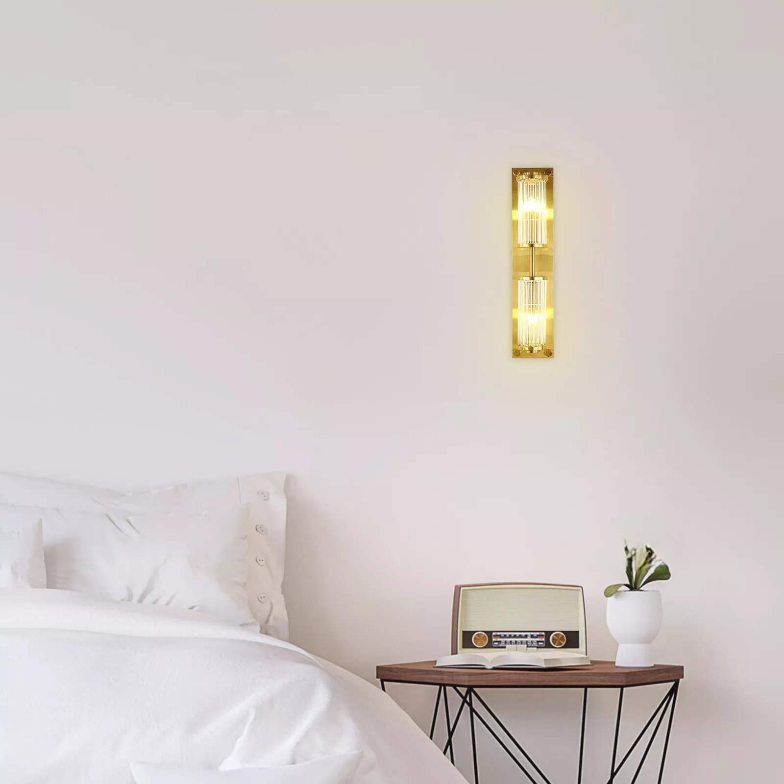 Glass Wall Sconce Light for Living Room