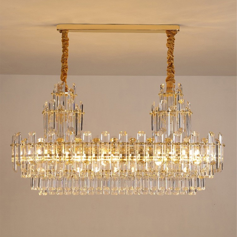 Luxury k9 Crystal Flush Chandelier Light