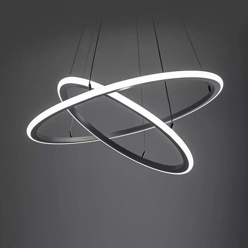 Double Ring Modern Led chandelier-Gold