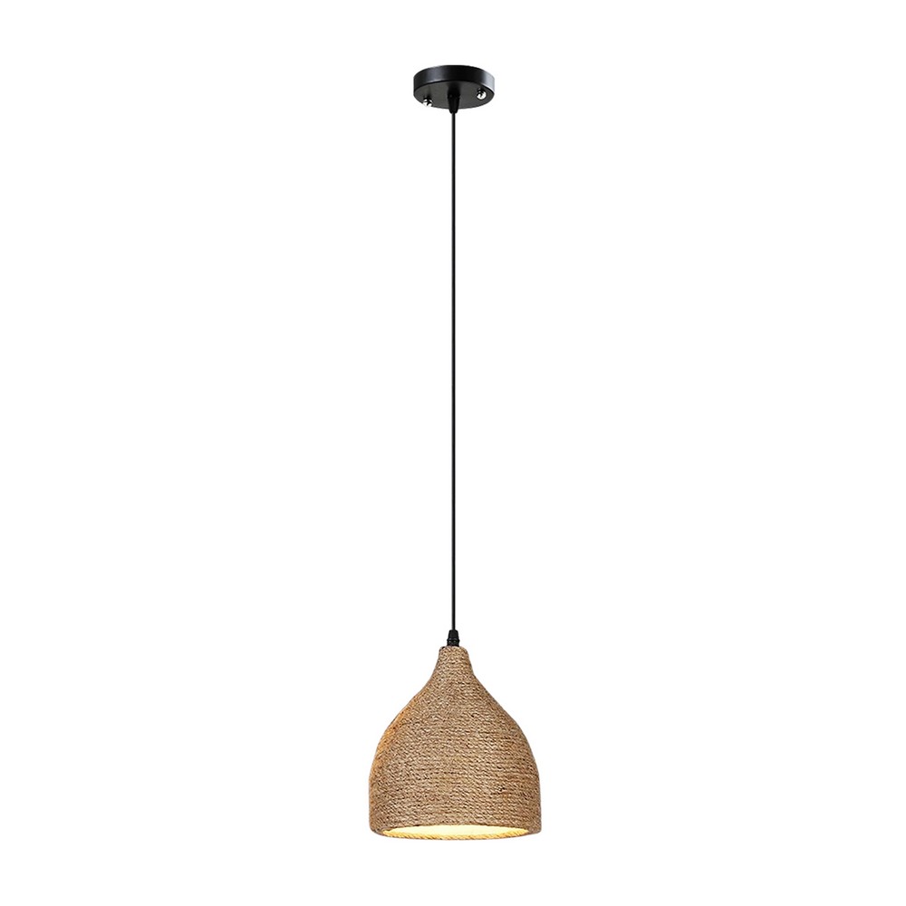 A Rattan Pendant Light With a Dome shape-Ø32cm