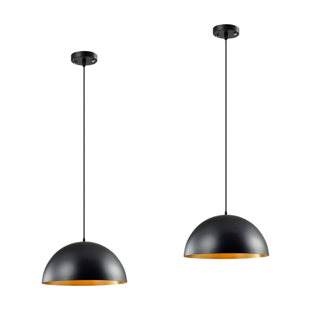 2Black Dome 30cm-Pendant Light