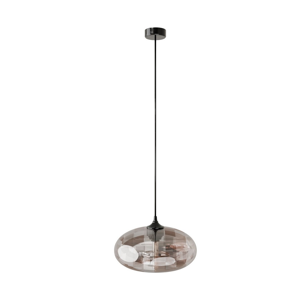 Saliba-Ultra Modern Glass Smokey Grey-Pendant Light