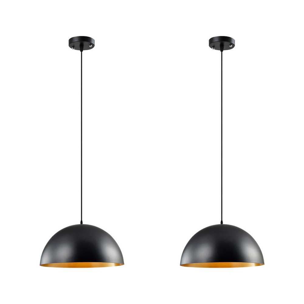 2Black Dome 30cm-Pendant Light