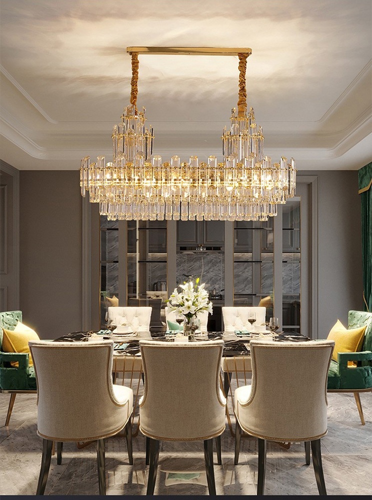 Luxury k9 Crystal Flush Chandelier Light