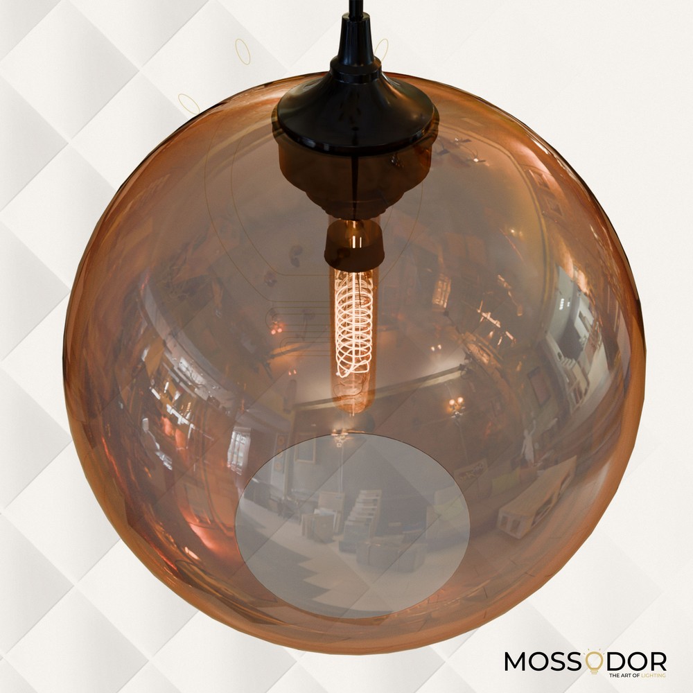 Zeroni-Clear Glass Globe-Pendant Light