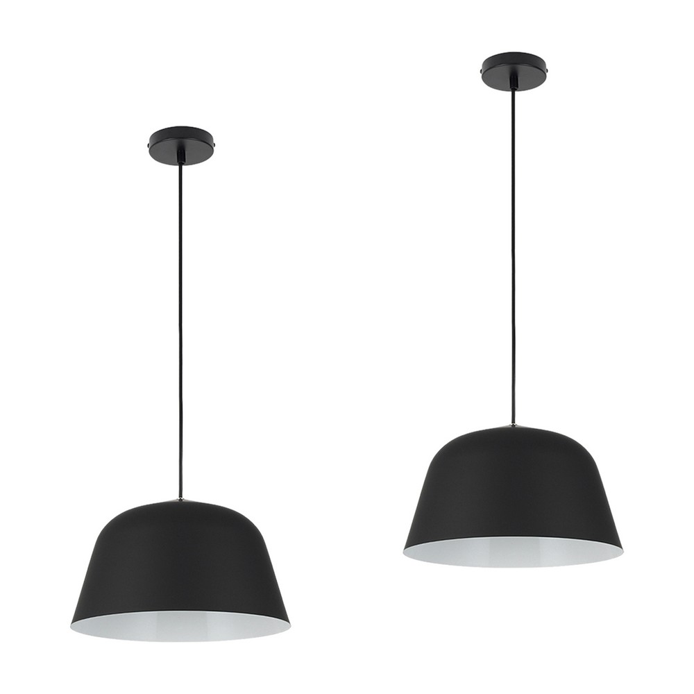 A simple Black ceilling Light With a dome shape