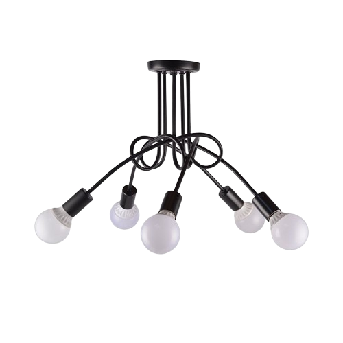 5 lights sputnik 29cm black-pendant light