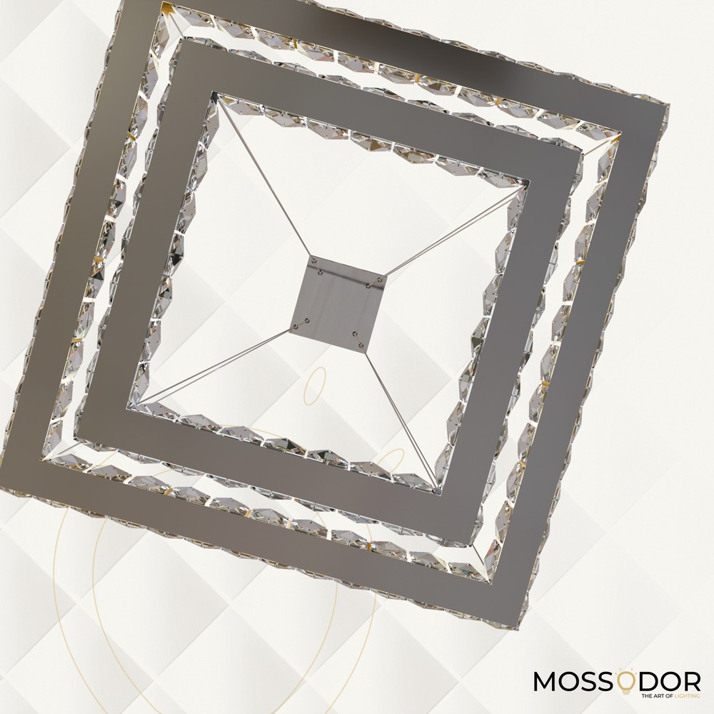 fancy modern 2-tier -square shape chandelier