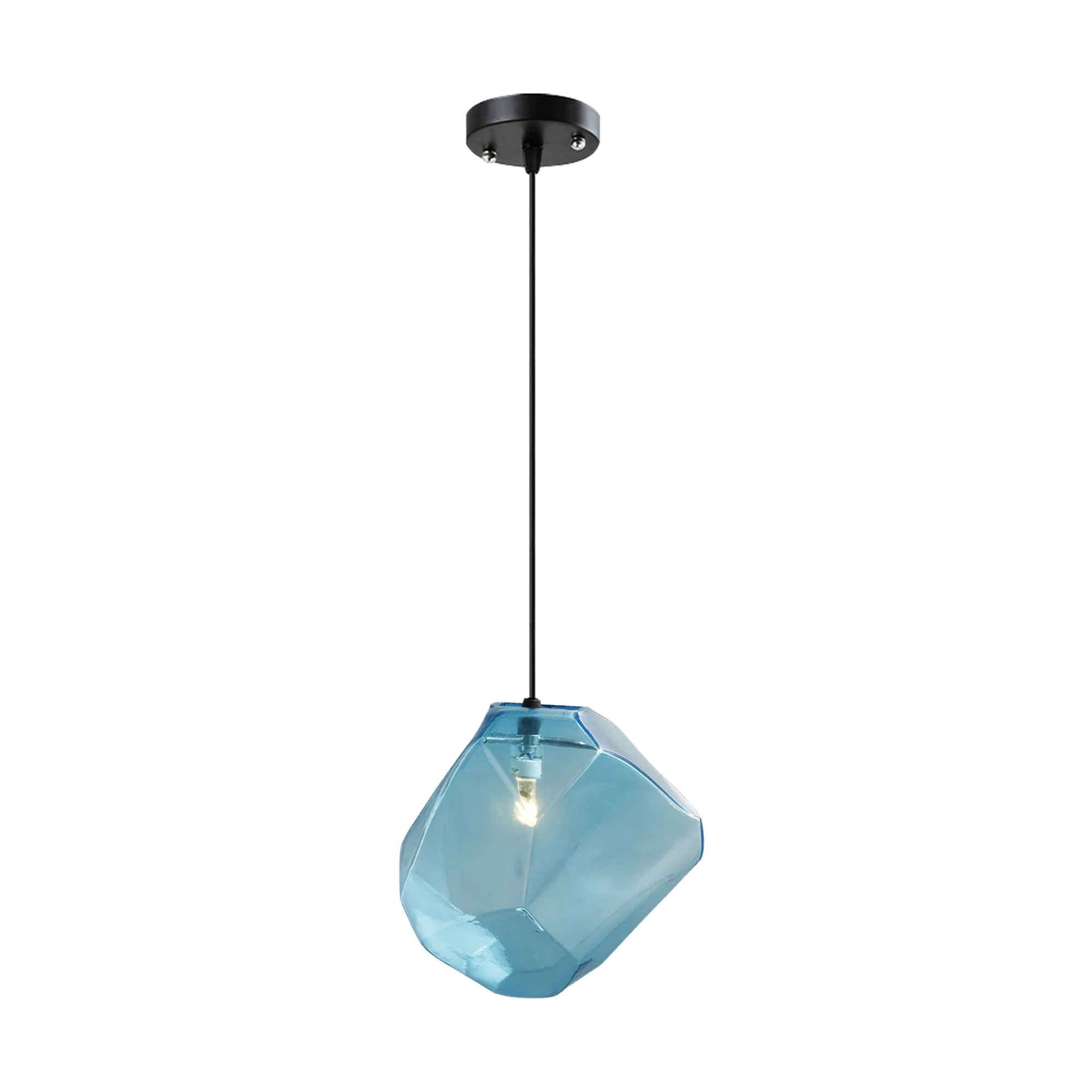 Geo-Hexa- 20cm Pink Glass-pendant light