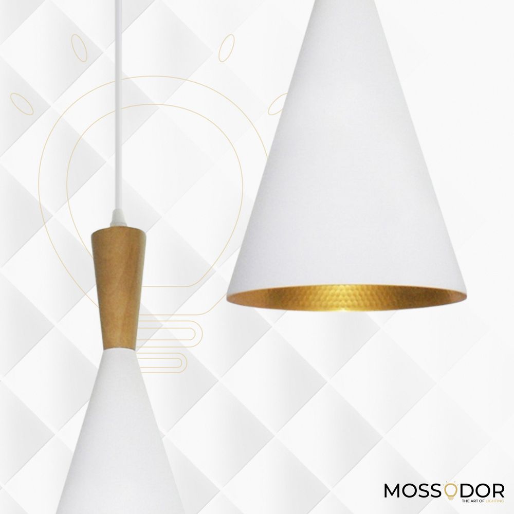 white 19cm Cone -pendant light