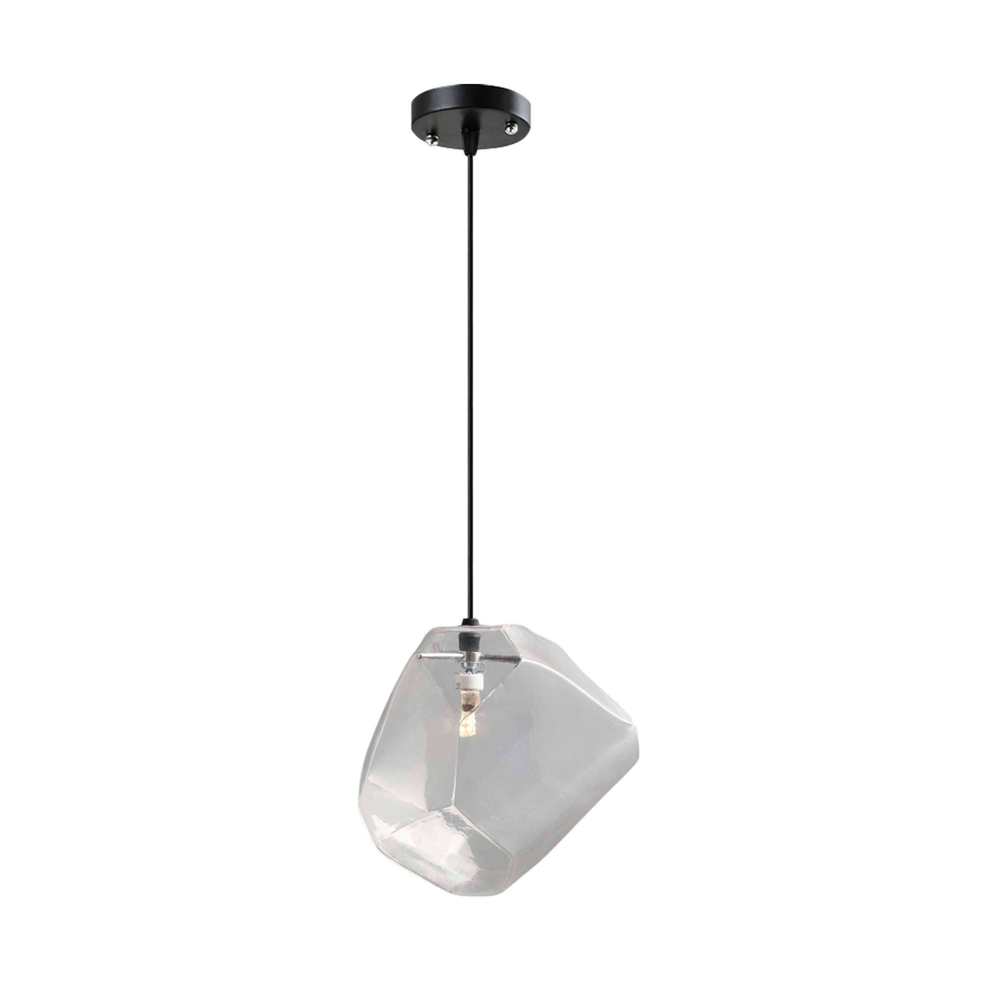 Geo-Hexa- 20cm Pink Glass-pendant light