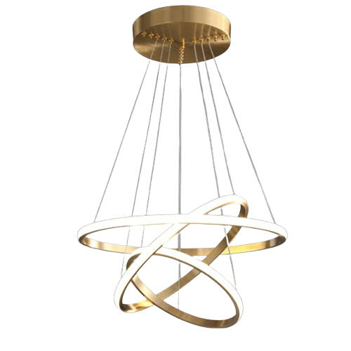 Led Chandelier with 3 Rings -Black