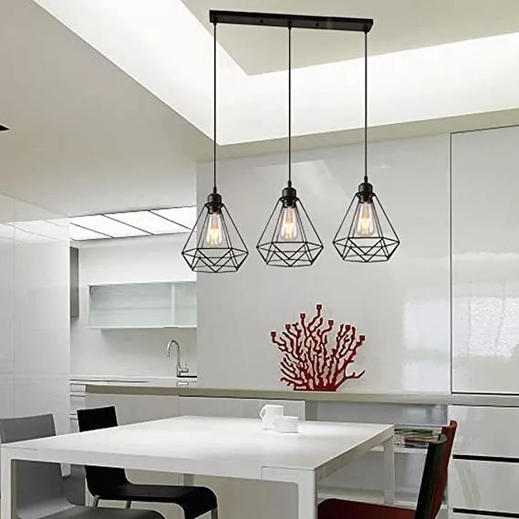 Edith-Nordic Style 3 Black Shades 50cm-Pendant Light