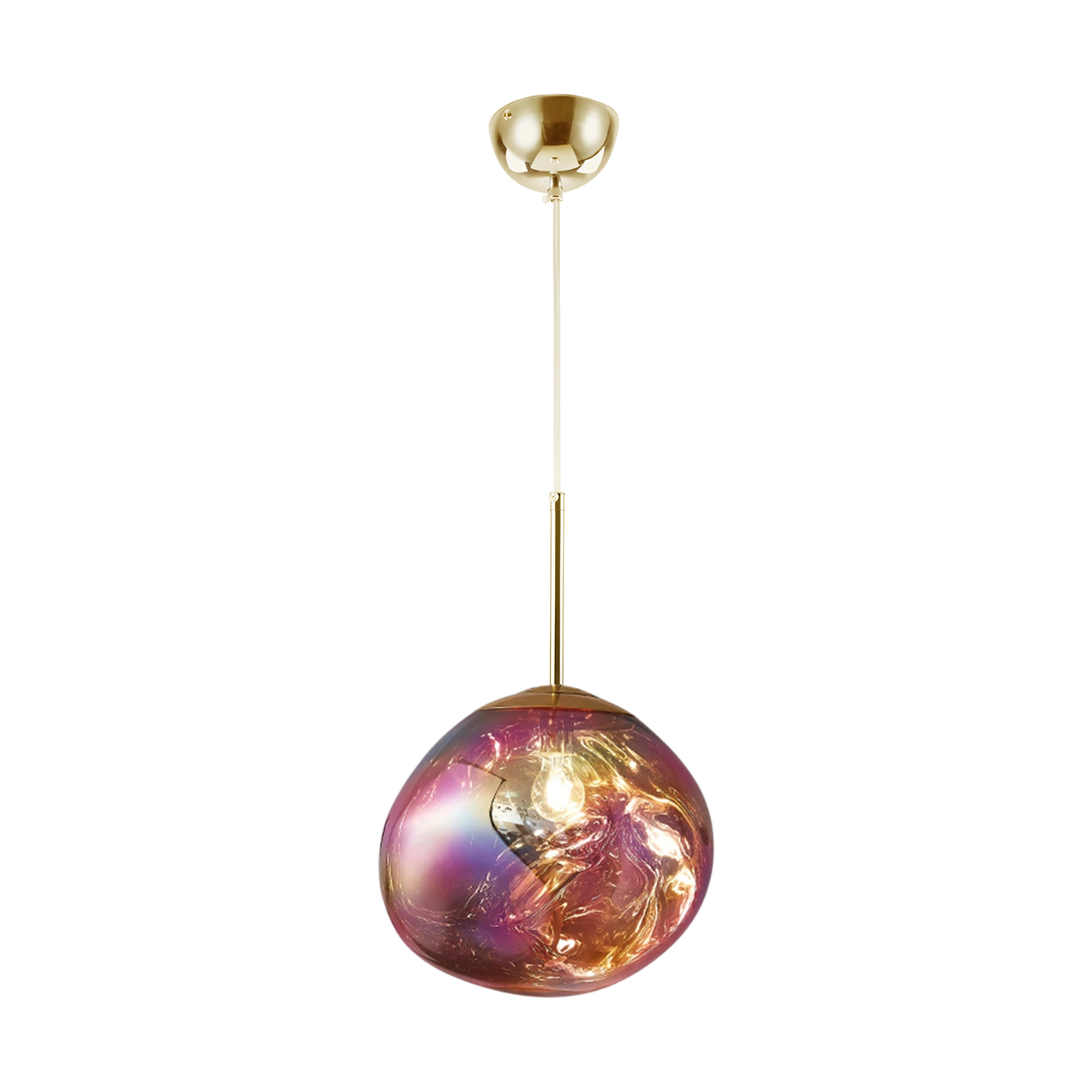 Glass 20cm ball-pendant light