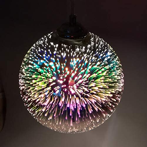 Rainbow Firework Multicolour Globe -pendant light