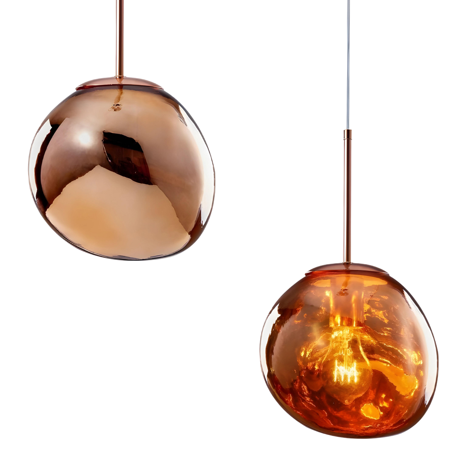 Glass 20cm ball-pendant light