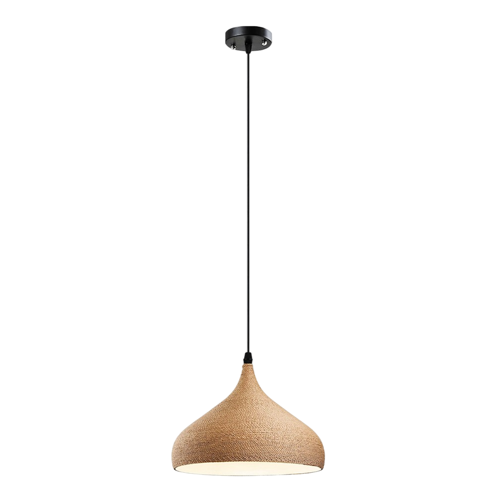 A Rattan Pendant Light With a Dome shape-Ø32cm