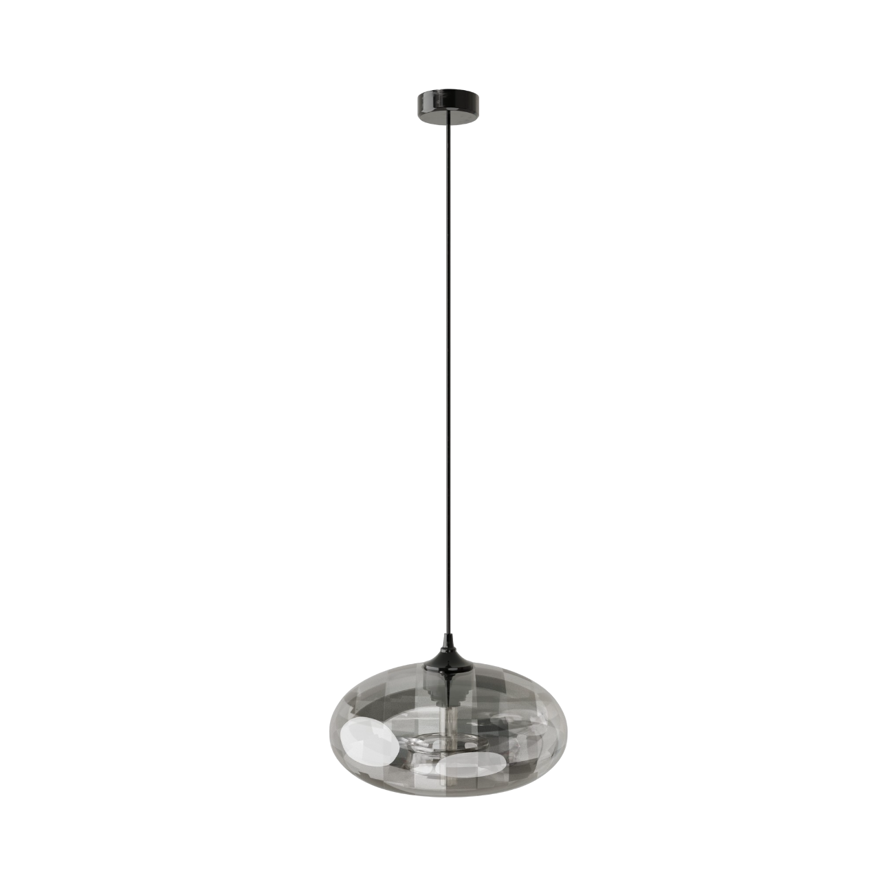 Saliba-Ultra Modern Glass Smokey Grey-Pendant Light