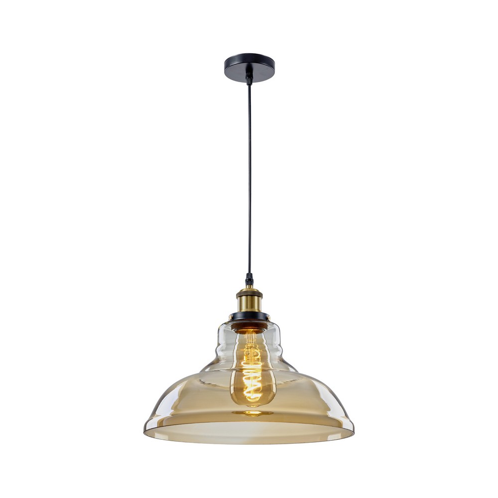 Viola-Industrial Clear Glass Pendant Light -20cm