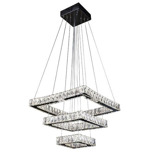 fancy modern 2-tier -square shape chandelier