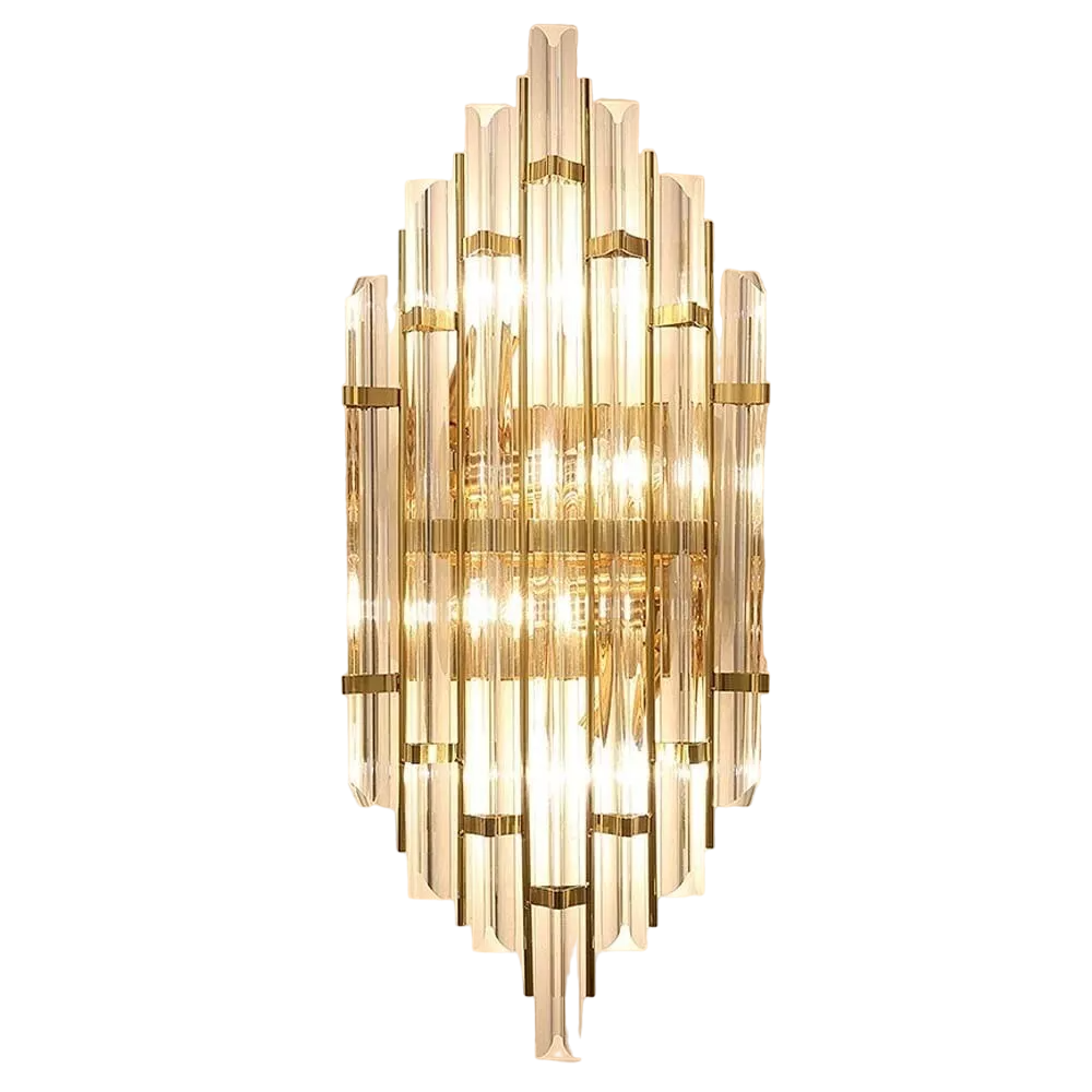 Luxurious Gold Crystal Wall Light 58cm-Wall Light