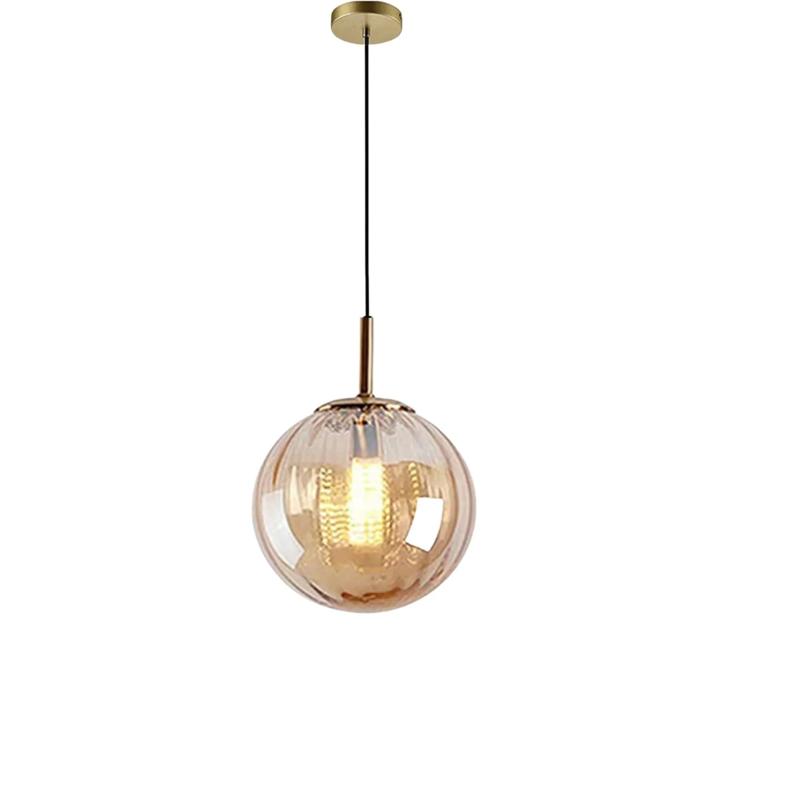 Coloured Glass Ball Green-Pendant Light