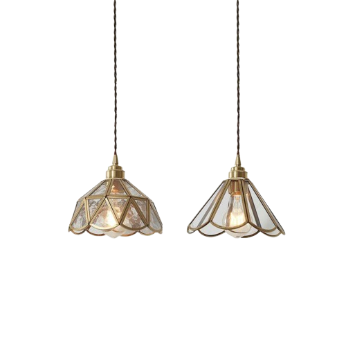 Pendant light With Vintage Art Deco style and Flower shape