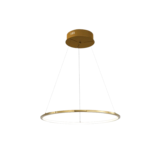 Single round Led Halo  chandelier-Gold