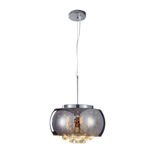 Stella-Modern Chrome Round Glass - Pendant Light