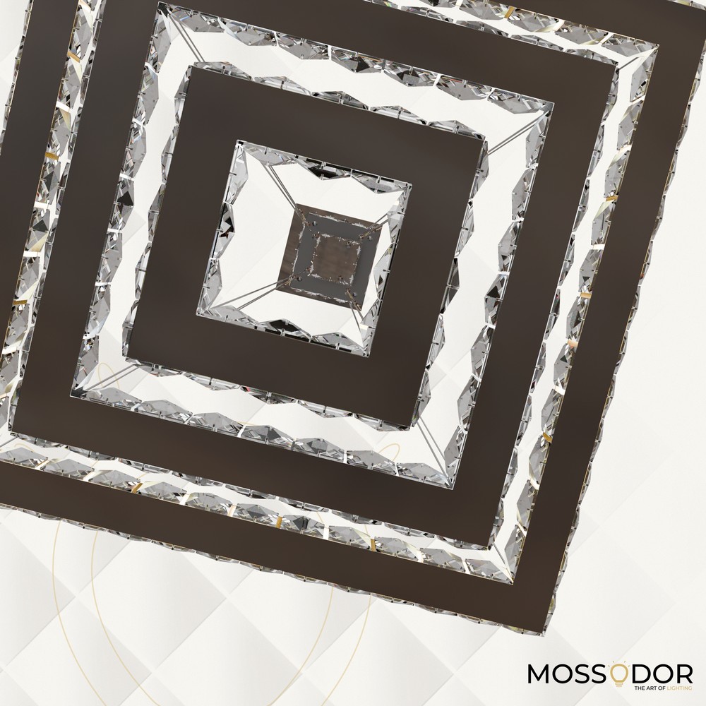 fancy modern 2-tier -square shape chandelier