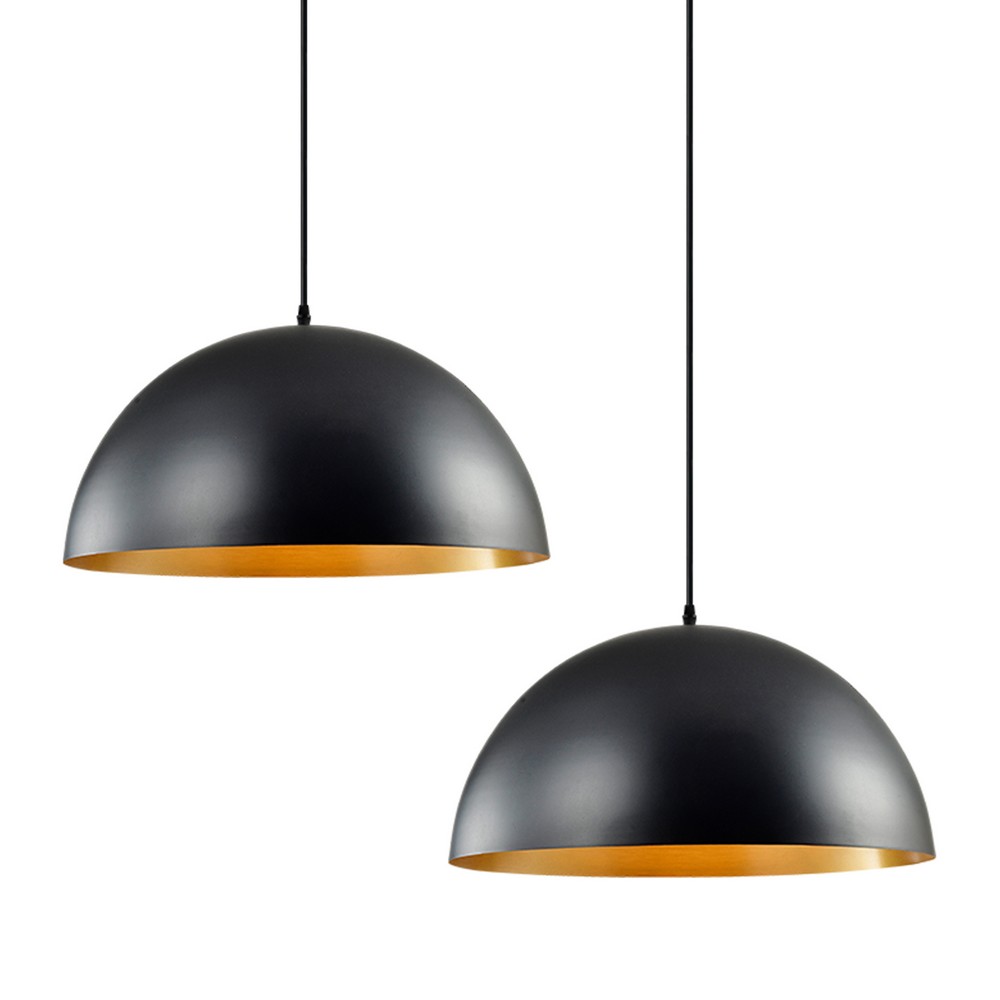 2Black Dome 30cm-Pendant Light