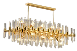 Scandnavian flush mount crystal chandelier -80cm