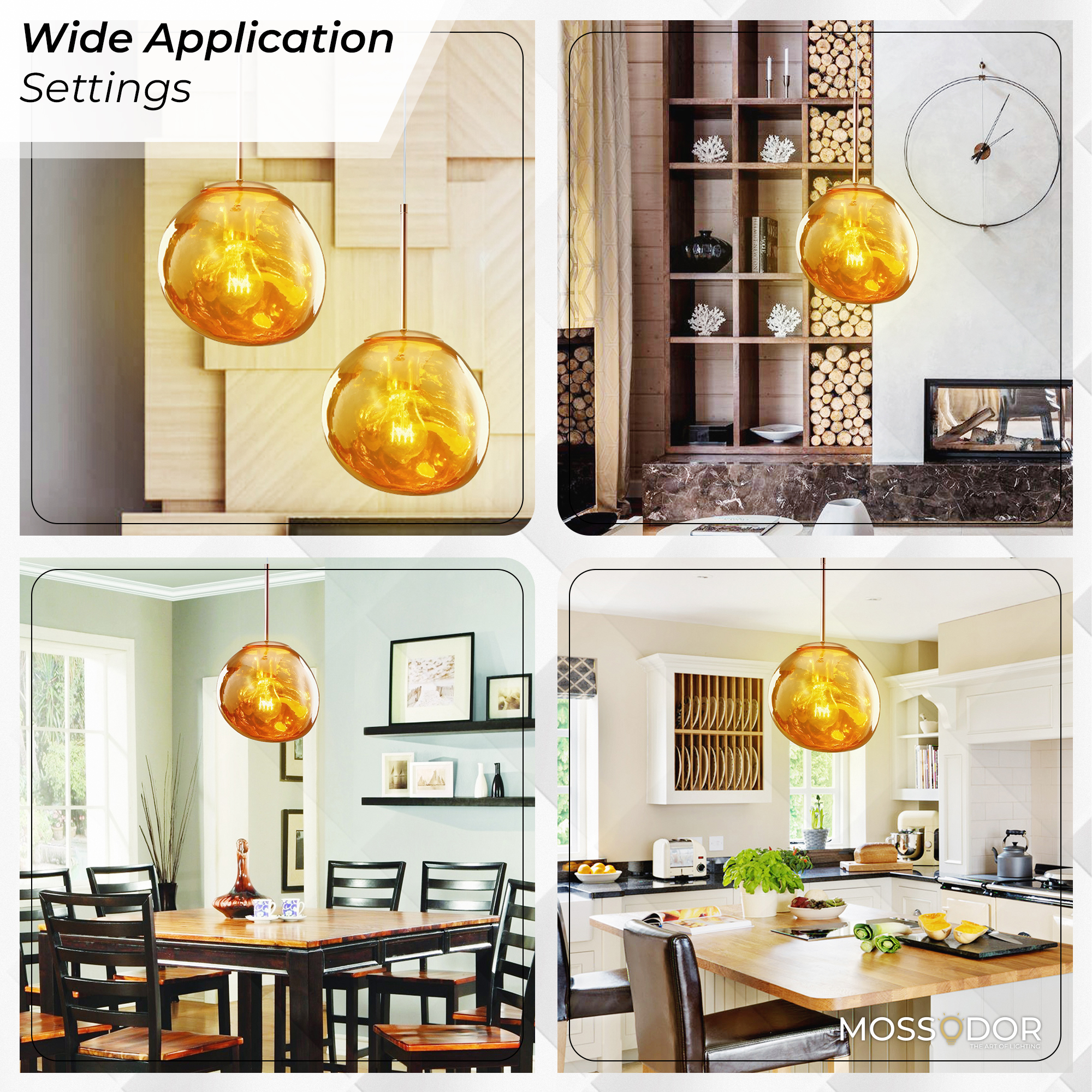 Glass 20cm ball-pendant light